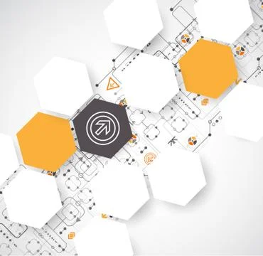 Abstract futuristic computer technology business background Illustrazione stock