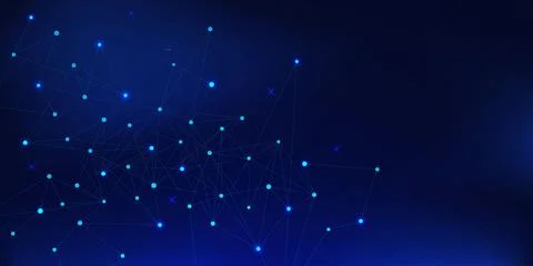 Abstract futuristic connected polygon plexus, digital data visualization Illustrazione stock