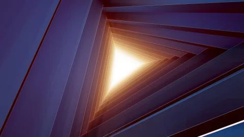 Abstract futuristic corridor. 3d render Stockillustratie
