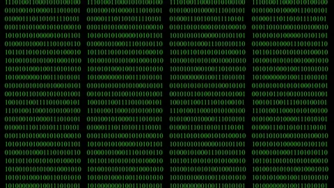 Abstract futuristic cyberspace with binary code - matrix background digits Stock Footage 126943282