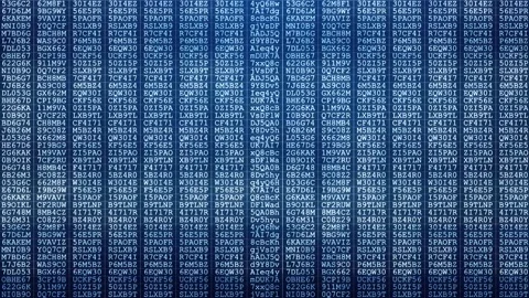 Abstract futuristic cyberspace with binary code, matrix Loop background Stock Footage 157732694
