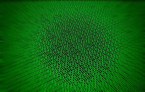 Abstract futuristic cyberspace with binary code, matrix background with digit Stock Illustration