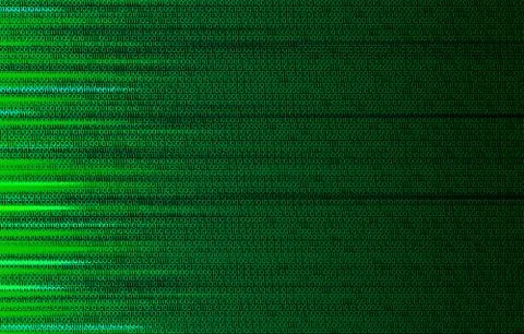 Abstract futuristic cyberspace with binary code, matrix background with digit Stock Illustration