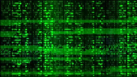 Abstract futuristic cyberspace with binary code. Matrix background Stock Illustration