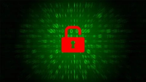 Abstract futuristic cyberspace with binary code. Matrix background Stock Illustration