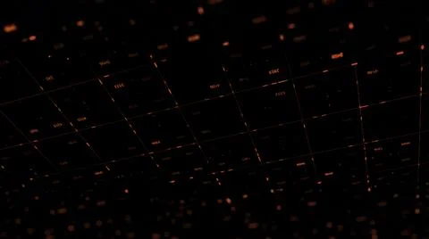 Abstract futuristic data background, varying code in red color, movement of Stock Illustration