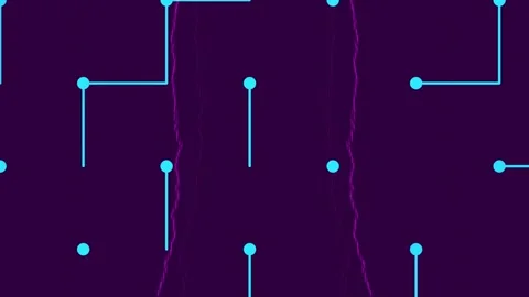 Abstract Futuristic Data Network Connecting Points, Digital Science Backgro.. Stock Footage 336536309