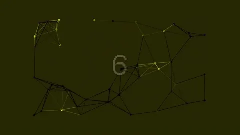 Abstract futuristic data network connecting complex glowing geometric lines.. Stock Footage 342095583