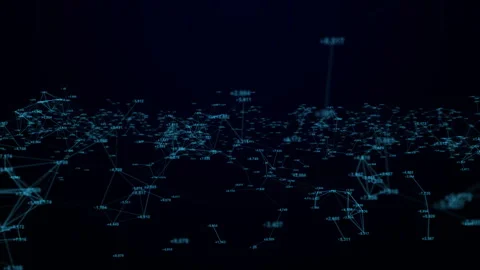 Abstract Futuristic Data Network Connection Video Animated Background Stock Footage 336303405