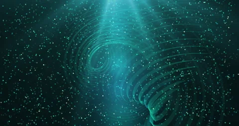Abstract Futuristic Data Stream with Glowing Digital Light Trails Stock Footage 332421272