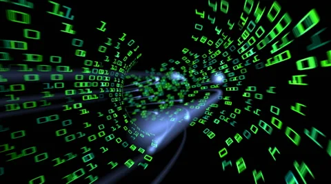 Abstract futuristic data tunnel, 3d animation Stock Footage 43253538