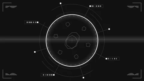 Abstract futuristic data visualization interface loading screen technology .. Stock Footage 344643218