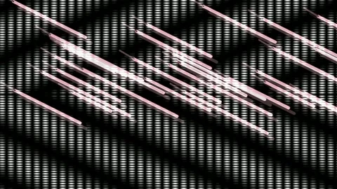 Abstract futuristic diagonal line glow effect with bokeh particle motion Stock Footage 336263777