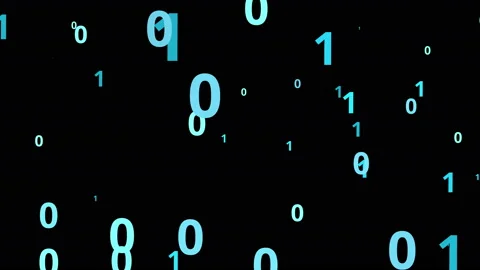 Abstract futuristic digital background. Array of binary characters 0 and 1 Stock-Footage 120579353