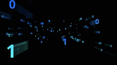 Abstract futuristic digital background. Array of binary characters 0 and 1 Stock-Footage 120579397