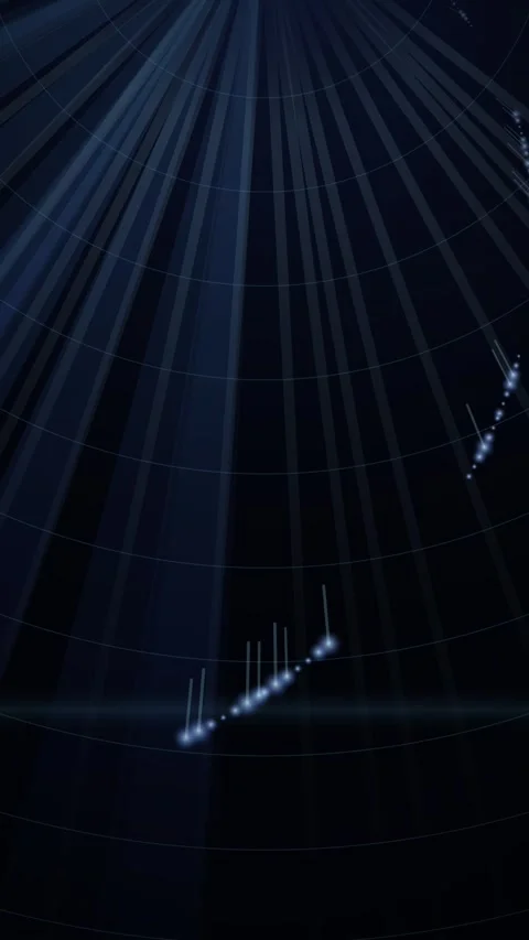 Abstract futuristic digital background, blue grid lines and energy waves Stock Footage 344939677