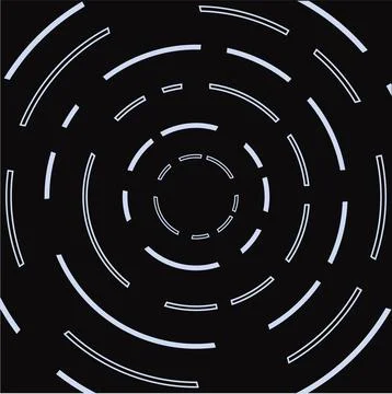 Abstract futuristic digital background with dash round lines. Vector digita.. Stock Illustration