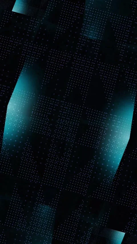 Abstract Futuristic Digital Background with Glowing Blue Halftone Dots 動画素材 338394946