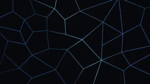 Abstract futuristic digital background with glowing blue lines on black cre.. Stock Illustration