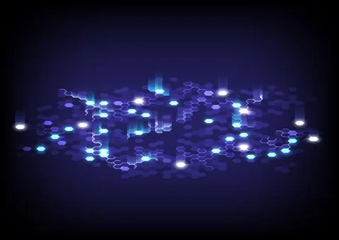 Abstract futuristic digital background. Technology for business, science, tec Stock Illustration