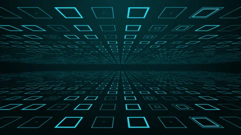 Abstract Futuristic Digital Code Number Technology Background Stock Footage 339261587