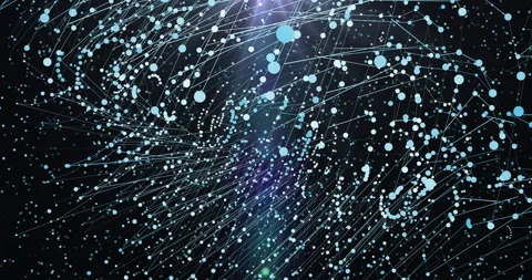 Abstract Futuristic Digital Data Lines with Glowing Neon Stock Footage 332421773