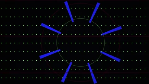 Abstract futuristic digital interface with rotating blue geometric elements.. Stock Footage 334455325