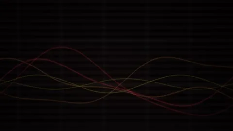 Abstract futuristic digital line wave graph on dark background animation. Stock Footage 346327934