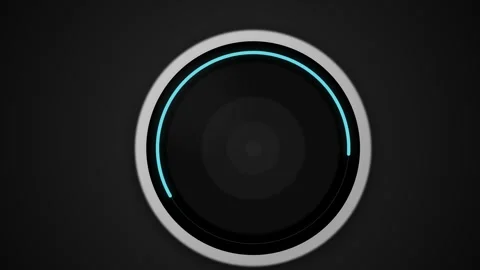 Abstract futuristic digital progress bar with glowing cyan light rotating i.. Stock Footage 345694112
