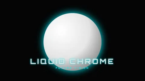 Abstract futuristic digital screen with glowing liquid chrome effect on bla.. Stock Footage 337501819