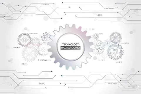 Abstract futuristic digital technology background. Digital communication conc Stock Illustration