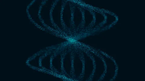 Abstract Futuristic DNA Particles Background Stock Footage 67548113