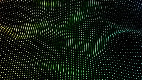 Abstract futuristic dot background. Big data visualization. Dynamic wave. Stock Footage 290014823