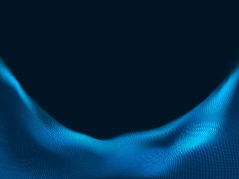Abstract futuristic dot background with digital 3D landscape map. EPS 10 vector イラスト素材