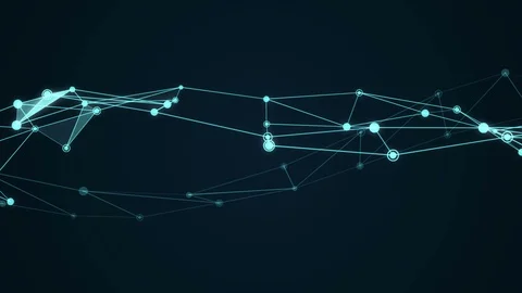 Abstract futuristic dot circle and line network structure motion graphic Stock Footage 101141096