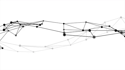 Abstract futuristic dot circle and line network structure motion graphic Stock Footage 101141242