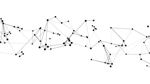 Abstract futuristic dot circle and line molecule network structure motion Stock Footage 106905725