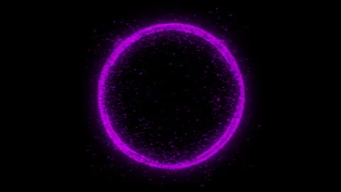 Abstract futuristic dynamic sphere of multiple points and lines Stock Footage 342008001