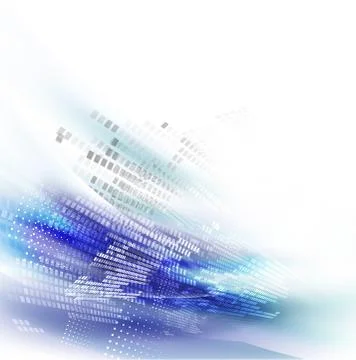 Abstract futuristic flow background for technology, Vector illustration Stock Illustration