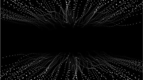 Abstract futuristic flow dots. Intertwining web, a network of ropes, an unusual Illustrazione stock