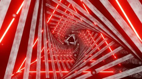 Abstract futuristic geometric background with lines, glow. Glowing triangular Stock Illustration