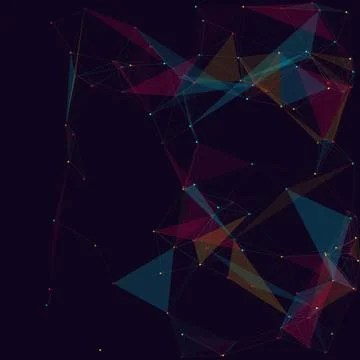 Abstract Futuristic Geometric Plexus Network Background Stock-Illustration