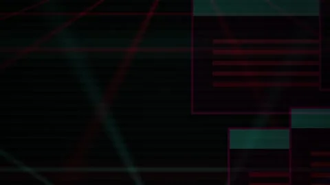 Abstract Futuristic Glitchy Digital Network Grid Background. Stock Footage 333912934
