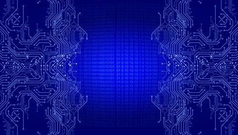 Abstract futuristic globe cogs technology background concept.Speed movement patt Stock Illustration
