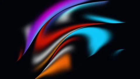 Abstract Futuristic Glossy Liquid Gradient Background Loop 4K Stock Footage 340876348