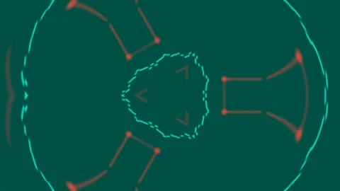 Abstract futuristic glowing network background with geometric data lines an.. Stock Footage 339498080