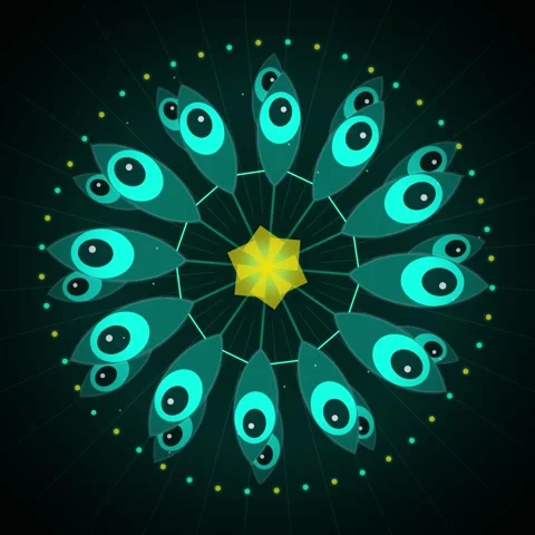 Abstract Futuristic Glowing Network Connection Pattern Background Design Stock Footage 345689231