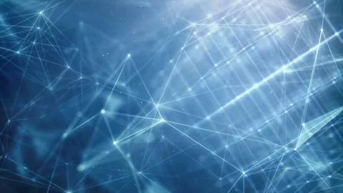 Abstract Futuristic, Glowing Plexus Grid, Technology Network Background Видео 316601059