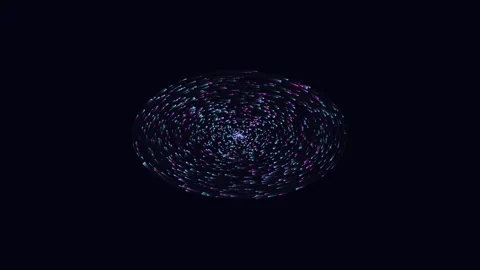 Abstract Futuristic Glowing Vortex Particle Swarm Animation Loop Stock Footage 342300347