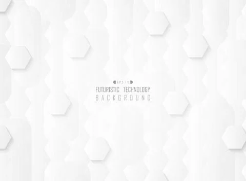 Abstract futuristic gradient white pattern technology background. 스톡 일러스트